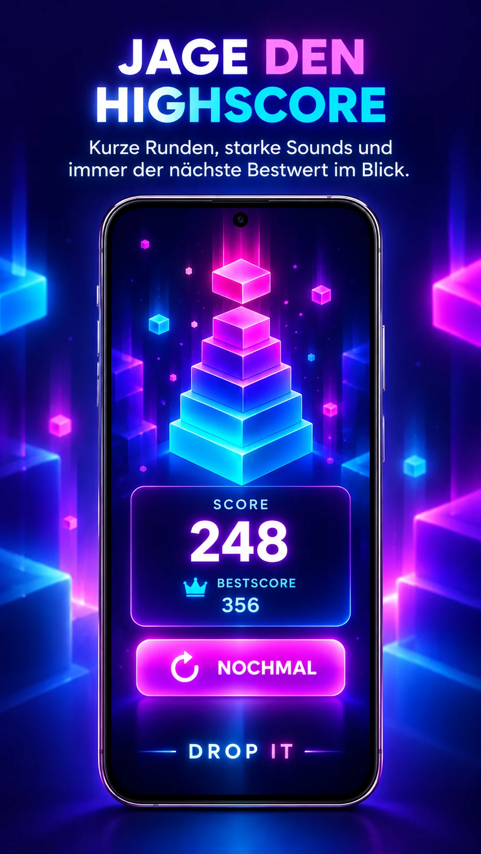 Gestaltete Spielvorschau: Highscore und Replay